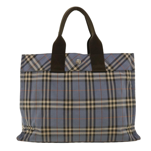 BURBERRY Nova Check Hand Bag Nylon Blue Auth hs1653 - Picture 2 of 16